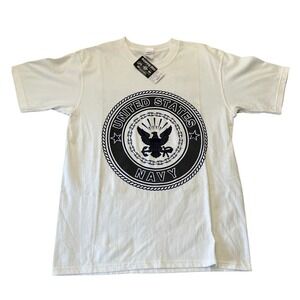 Soffe US Navy T-Shirt Mens M White United States Military Reflective Graphic Tee